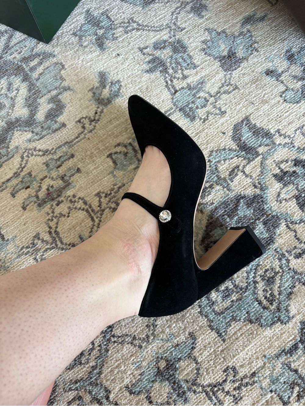 Black Suede Kate Spade Maren Mary Jane’s